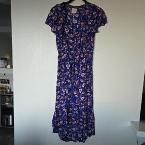 Knox Rose Blue Floral Midi Dress